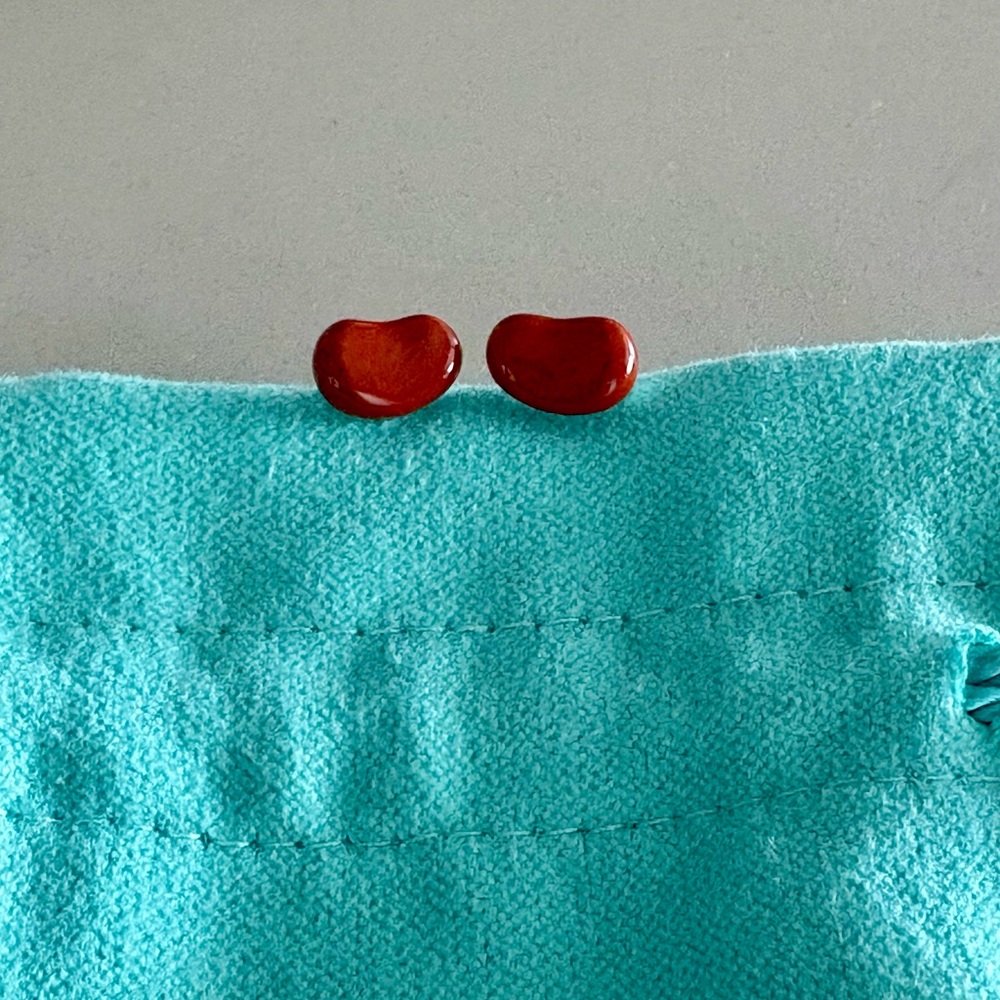 Tiffany bean earrings in jasper - Picture 5 of 5